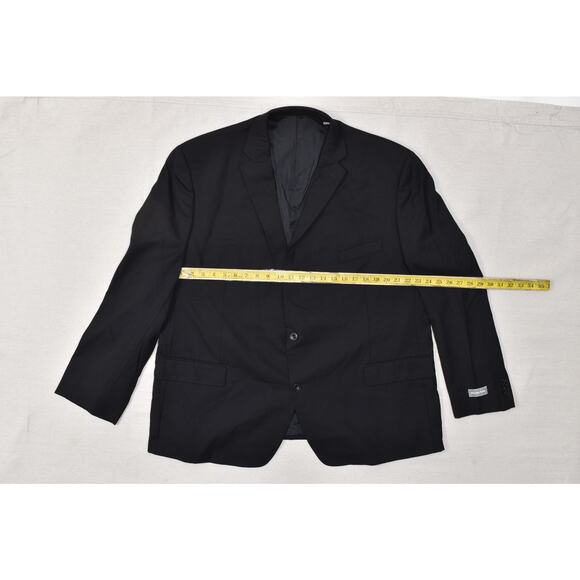 NEW Michael Kors Men's Black 100% Wool Blazer Regular Size 52R 2-Button - Picture 2 of 8